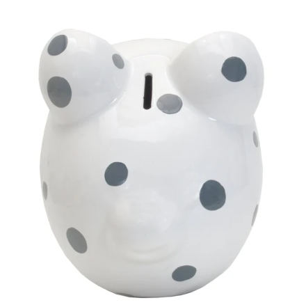 GREY MULTI DOT BANK