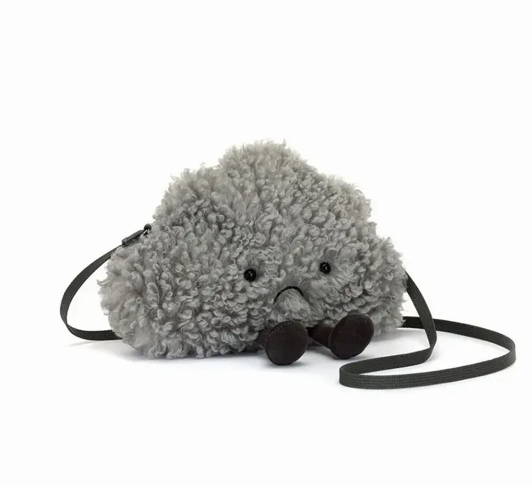 JELLYCAT AMUSEABLES CIRRUS STORM CLOUD SHOULDER BAG