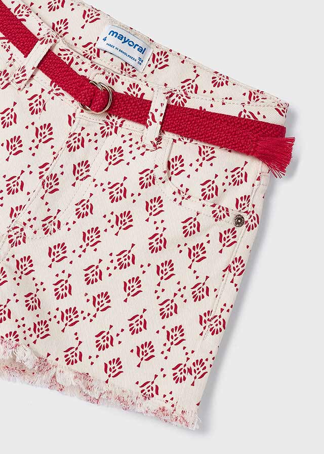 MAYORAL GIRLS PRINTED BELT SHORT