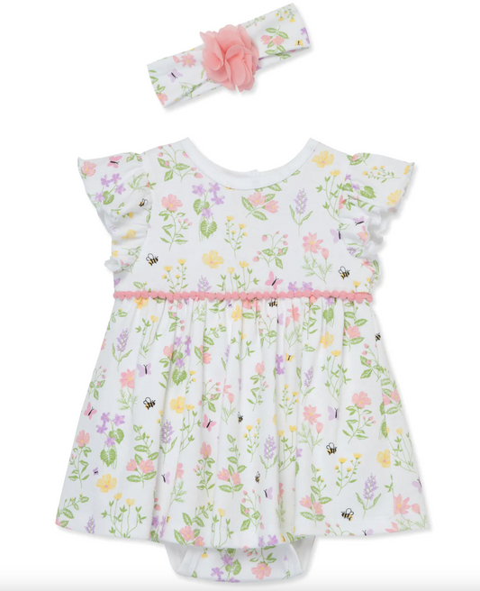 BOTANICAL BODYSUIT DRESS