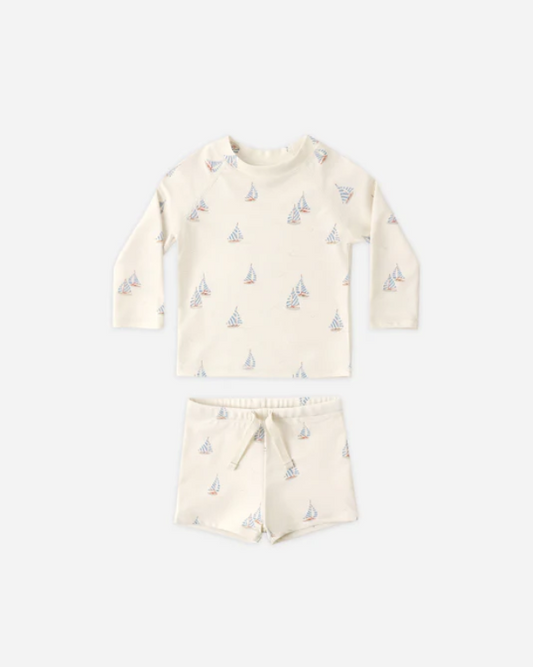 RYLEE + CRU BOYS RASHGUARD SET SAIL
