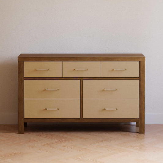 ELOISE 7-DRAWER ASSEMBLED DRESSER FRENCH SAGE AND PERFORMANCE SAND