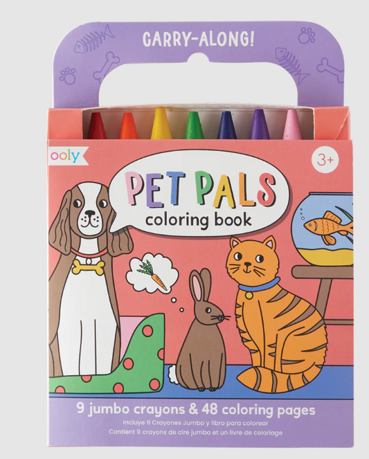 CARRY ALONG CRAYON & COLORING BOOK KIT - PET PALS