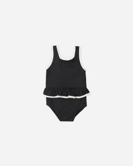RYLEE + CRU SKIRTED ONE-PIECE BLACK