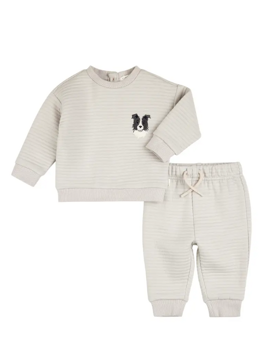 PETIT LEM LUNAR ROCK QUILTED OUTFIT SET