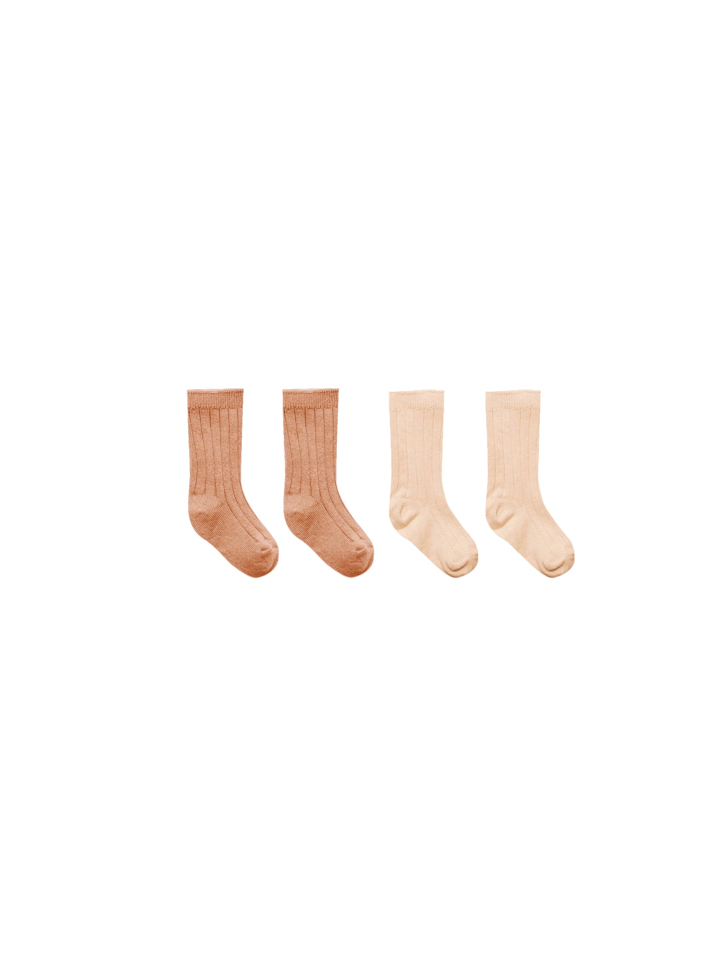 QUINCY MAE SOCK SET - MELON, SHELL