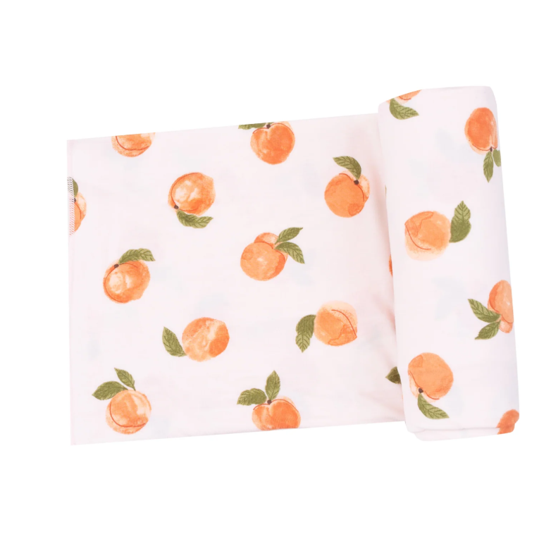 ANGEL DEAR WATERCOLOR PEACHES SWADDLE BLANKET