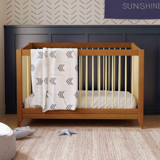 Sprout 4-in-1 Convertible Crib w/Toddler Bed Conversion Kit in Honey