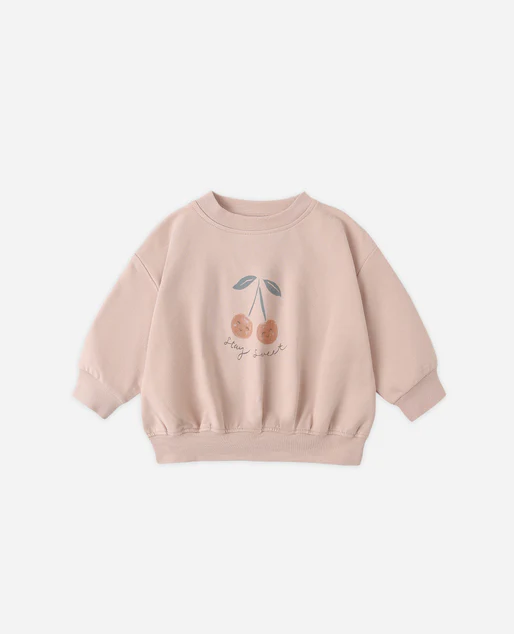 QUINCY MAE RELAXED SWEATSHIRT CHERRY