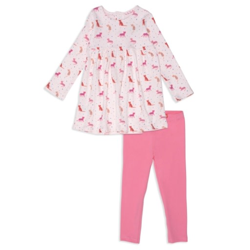 CHEETAH BONITA ORGANIC COTTON DRESS + LEGGING