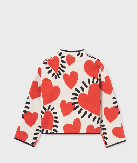 ABEL & LULA HEART SWEATER