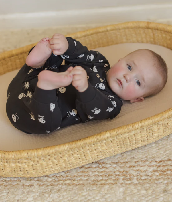 QUINCY MAE RELAXED FLEECE JUMPSUIT - CROSSBONES