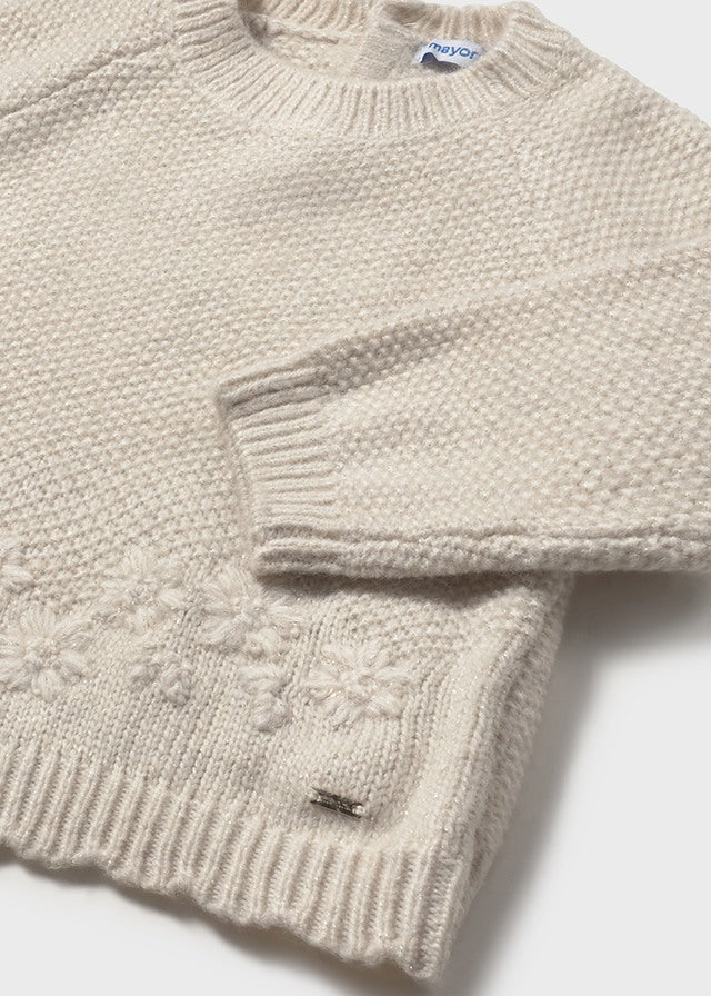 MAYORAL EMBROIDERED KNIT SWEATER
