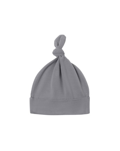 QUINCY MAE KNOTTED BABY HAT SLATE