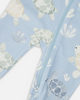 DEUX PAR DEUX ORGANIC COTTON JERSEY ONE-PIECE PYJAMA PRINTED TURTLES