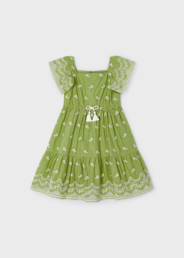MAYORAL GIRLS EMBROIDERED DRESS