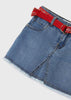 MAYORAL GIRLS BELTED DENIM SKIRT