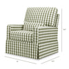 Crawford Pillowback Comfort Swivel Glider in Performance Cream Eco-Weave