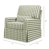 Crawford Pillowback Comfort Swivel Glider in Performance Cream Eco-Weave