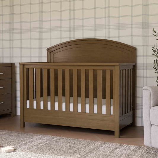 MONOGRAM BY NAMESAKE HEMSTED 4-IN-1 CONVERTIBLE CRIB WALNUT DRIFTWOOD