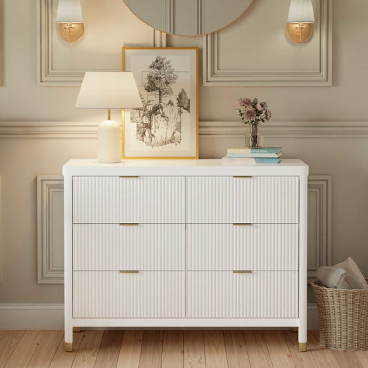 NAMESAKE BRIMSLEY TAMBOUR 6-DRAWER DRESSER