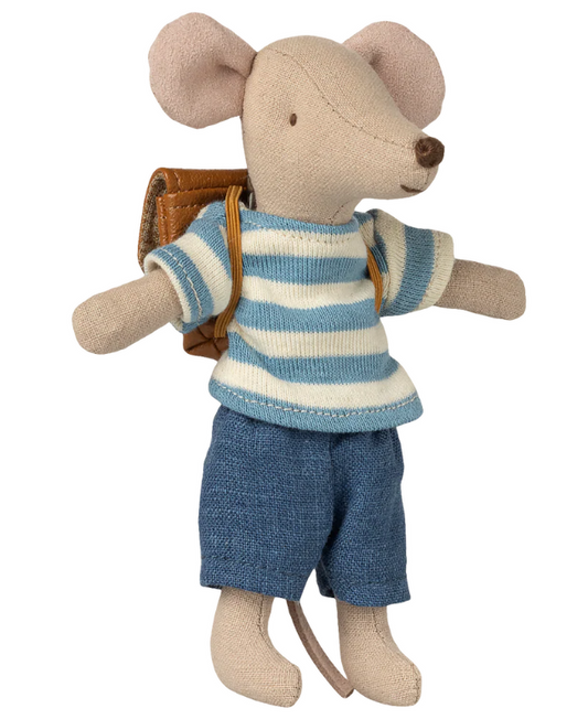MAILEG TRICYCLE MOUSE, BIG BROTHER - BROWN