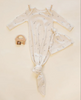 QUINCY MAE KNOTTED BABY GOWN + HAT SET CELESTIAL
