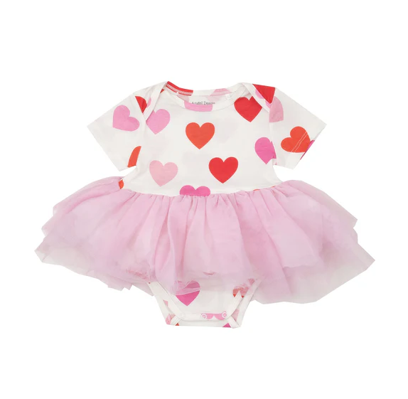 ANGEL DEAR TWIRLY SHORT SLEEVE TUTU BODYSUIT DRESS