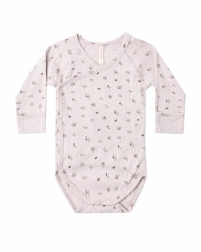 QUINCY MAE SIDE SNAP BODYSUIT HEART DITSY