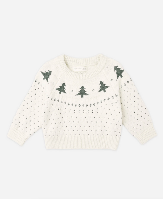 RYLEE + CRU FAIR ISLE SWEATER TREES