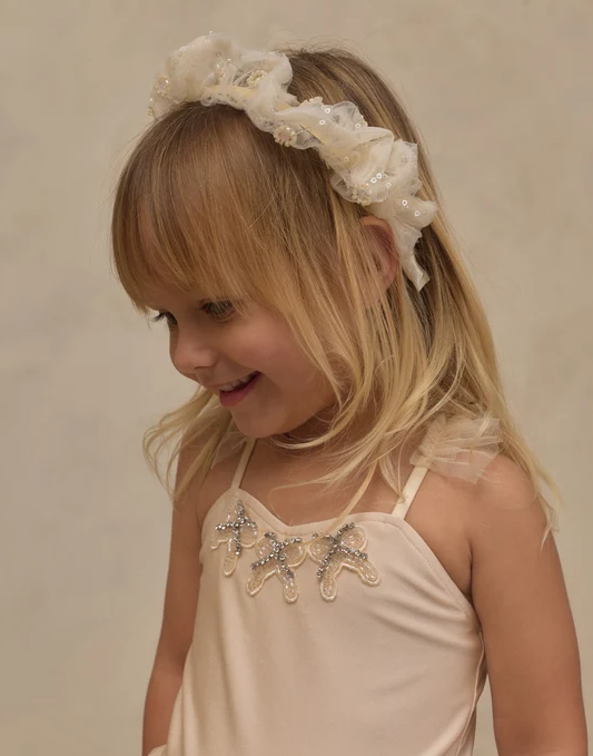 NORALEE GATHERED HEADBAND PEARL