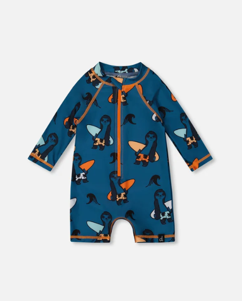 ONE PIECE LONG SLEEVE RASHGUARD SURF SLOTH