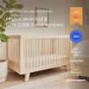 Hudson 3-in-1 Convertible Crib w/ToddlerBedConversionKit in White/Washed Natural