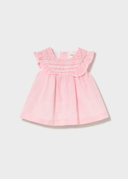 MAYORAL GIRL SMOCKED DRES - PINK
