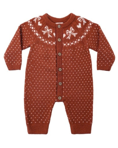FAIR ISLE ROMPER RUBY