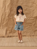 RYLEE + CRU ALBA SHORT DENIM WASHED BLUE