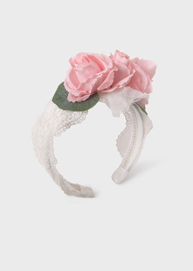 EMBROIDERED TULLE HEADBAND