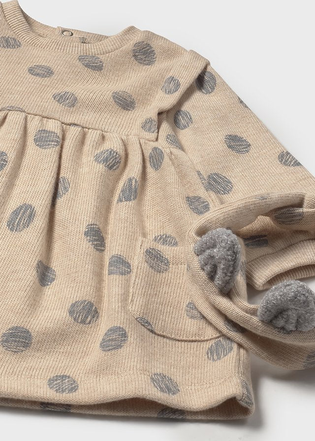 MAYORAL GIRL DRESS WITH HEADBAND CEREAL HEATHER