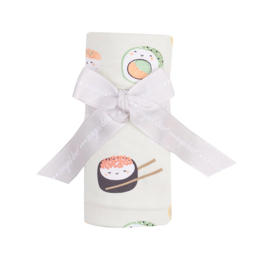 SUSHI GREEN SWADDLE BLANKET