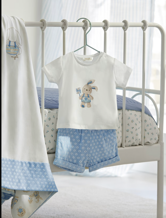 MAYORAL 2 PIECE SHORT SET - BLUE