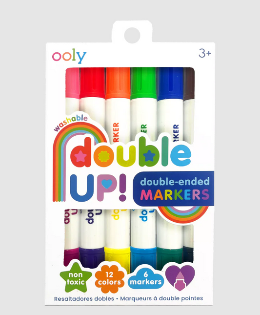 DOUBLE UP! DOUBLE-ENDED MARKERS SET OF 6