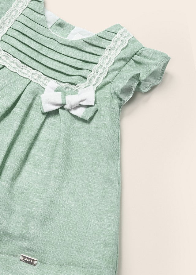 MAYORAL LINEN DRESS- MINT