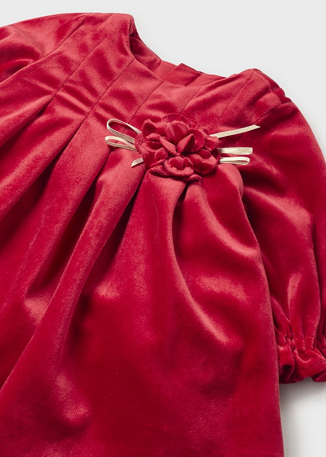 MAYORAL VELVET DRESS - RED