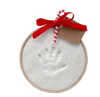 CLAYDOUGH HANDPRINT ORNAMENT IN WOOD RING