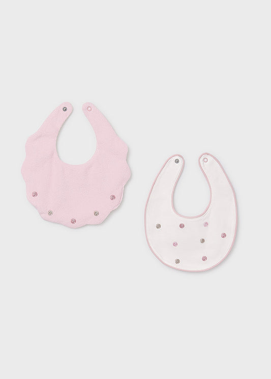 MAYORAL BIB SET BLUSH DOTS