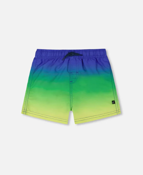 SWIM TRUNKS GREEN BLUE GRADIENT