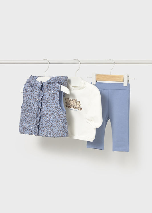 MAYORAL GIRL 3-PIECE GIFT SET BLUE