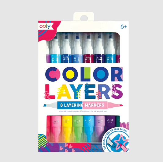 COLOR LAYERS DOUBLE-ENDED LAYERING MARKERS SET OF 8