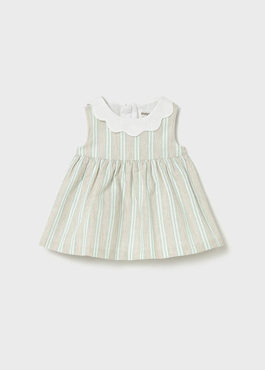 MAYORAL GIRL STRIPED LINEN DRESS