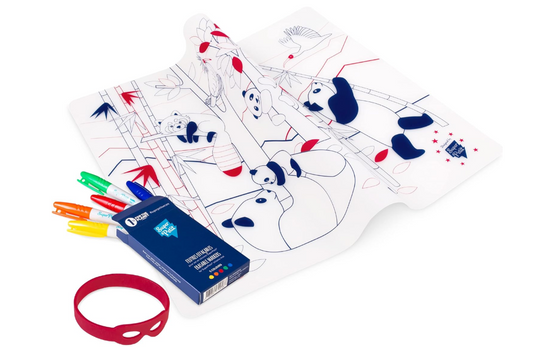 SILICONE COLORING SET ASIAN PANDA